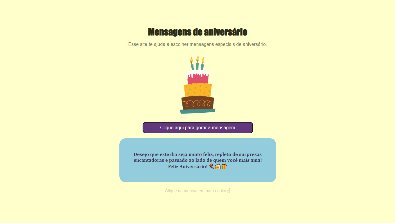 imagem do projeto imagem do projeto Mensagens de Aniversário